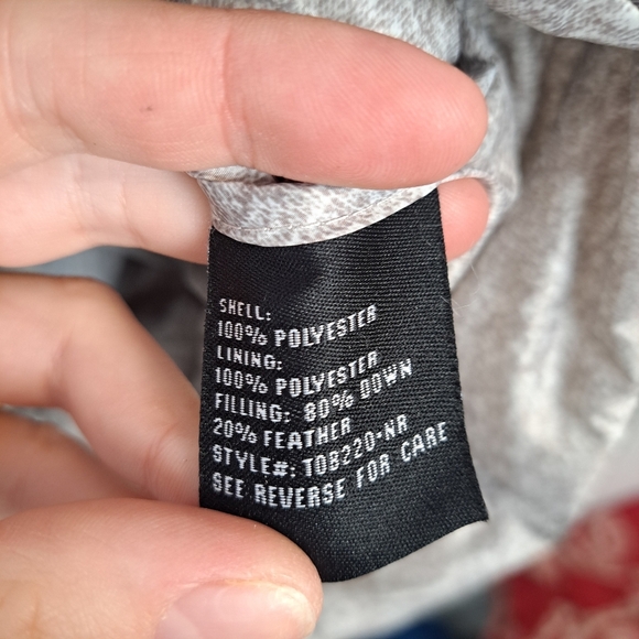 Blanc Noir Grey Down Filled Full Zip Transitional Packable Puffer Vest Coat Sz S - Picture 6 of 8